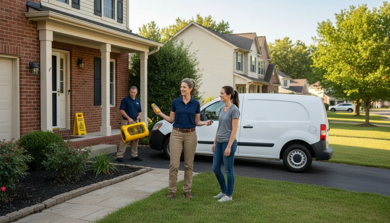 Residential water damage restoration in Waterfall, PA